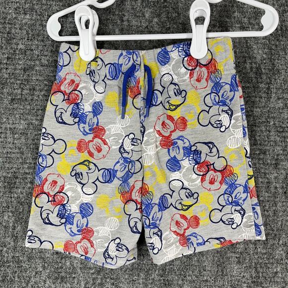 Mickey Mouse Sweat‎ Shorts 2T Toddler Disney Elastic Waist - Picture 1 of 8